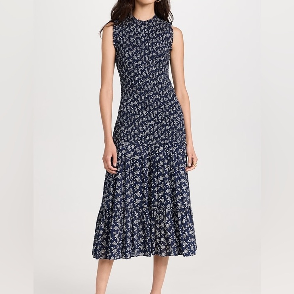 Veronica Beard Verena Navy Blue Dress
